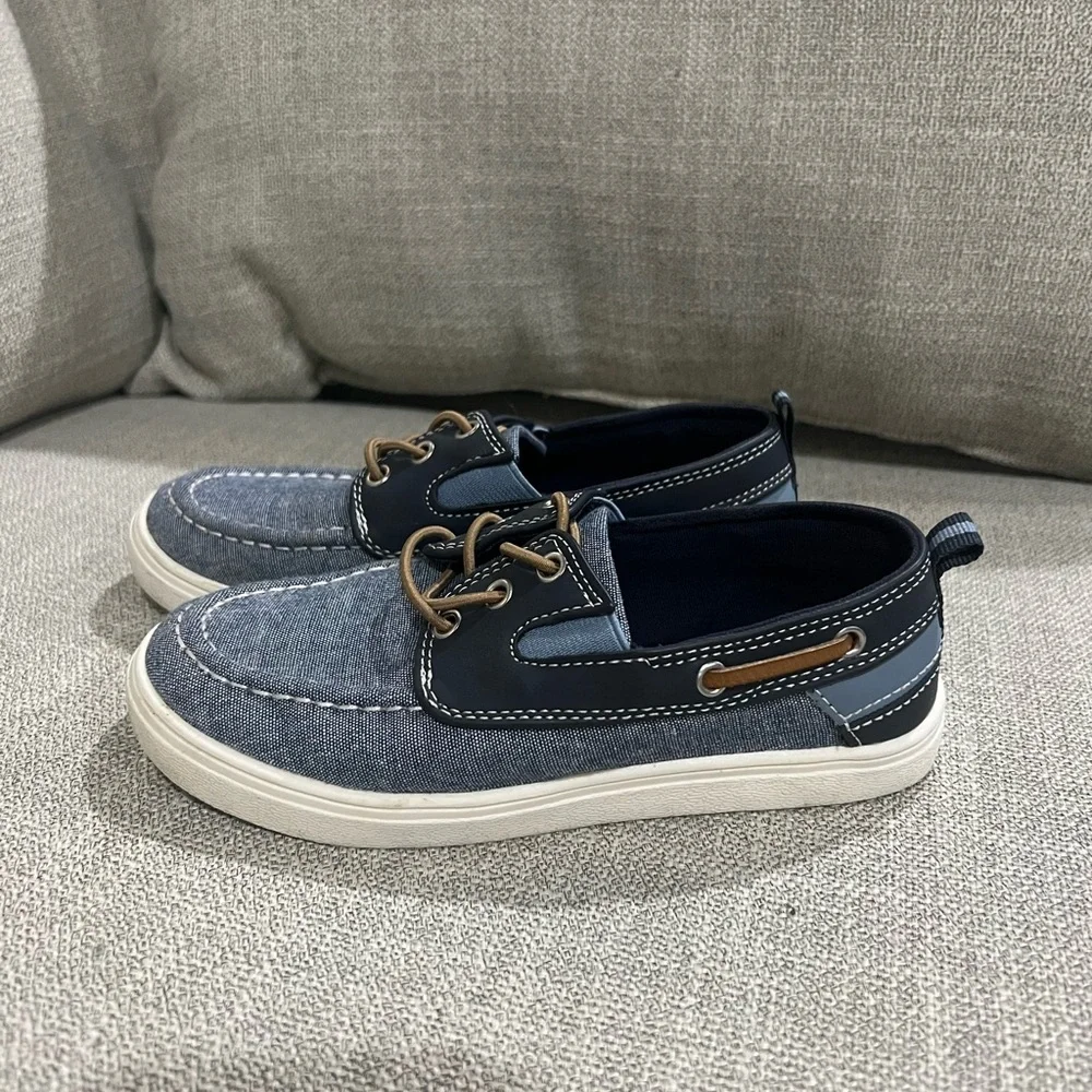 Place Blue and Brown Moccasins Comfortable Slip-On Shoes